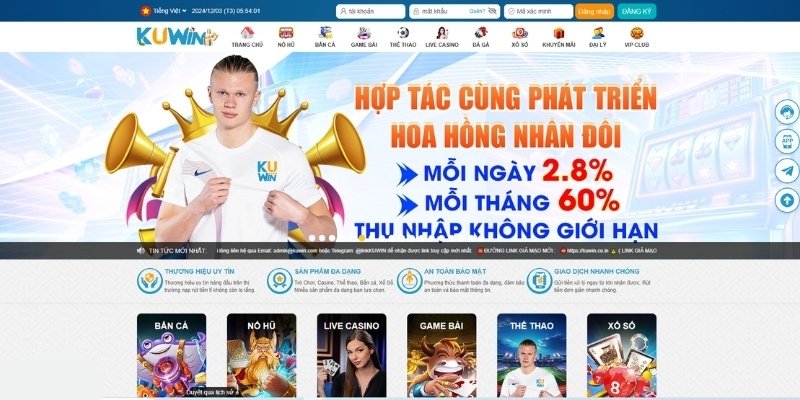 Truy cập vào website của nhà cái để đăng ký kuwin